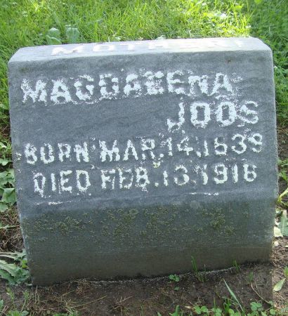 JOOS, MAGDALENA - Dubuque County, Iowa | MAGDALENA JOOS 