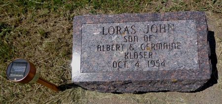 KLOSER, LORAS JOHN - Dubuque County, Iowa | LORAS JOHN KLOSER 