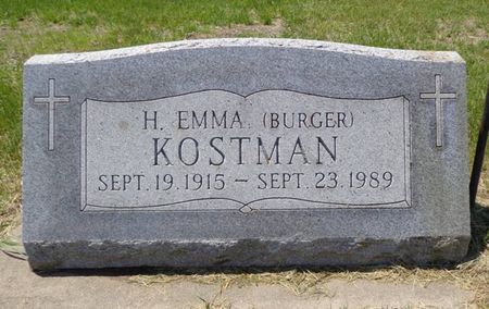 BURGER KOSTMAN, H. EMMA - Dubuque County, Iowa | H. EMMA BURGER KOSTMAN 