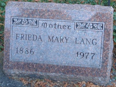 LANG, FREIDA MARY - Dubuque County, Iowa | FREIDA MARY LANG 