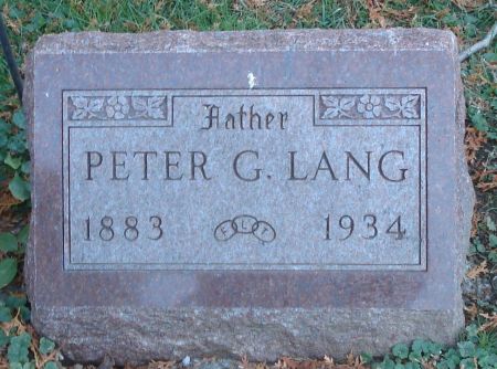 LANG, PETER G. - Dubuque County, Iowa | PETER G. LANG 