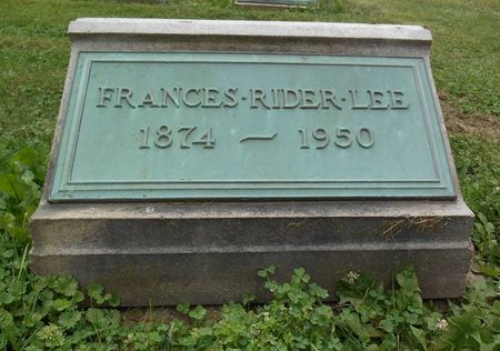 RIDER LEE, FRANCES - Dubuque County, Iowa | FRANCES RIDER LEE 