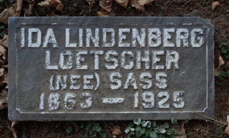 SASS LOETSCHER, IDA LINDENBERG - Dubuque County, Iowa | IDA LINDENBERG SASS LOETSCHER 