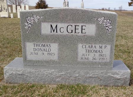 MCGEE, CLARA M. P. - Dubuque County, Iowa | CLARA M. P. MCGEE 