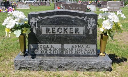 RECKER, CYRIL F. - Dubuque County, Iowa | CYRIL F. RECKER 
