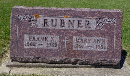 RUBNER, MARY ANN - Dubuque County, Iowa | MARY ANN RUBNER 