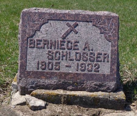 SCHLOSSER, BERNICE A. - Dubuque County, Iowa | BERNICE A. SCHLOSSER 
