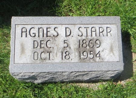 STARR, AGNES D. - Dubuque County, Iowa | AGNES D. STARR 