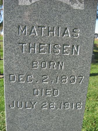 THEISEN, MATHIAS - Dubuque County, Iowa | MATHIAS THEISEN 