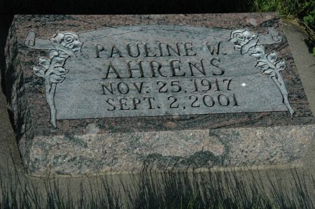 AHRENS, PAULINE W. - Emmet County, Iowa | PAULINE W. AHRENS 