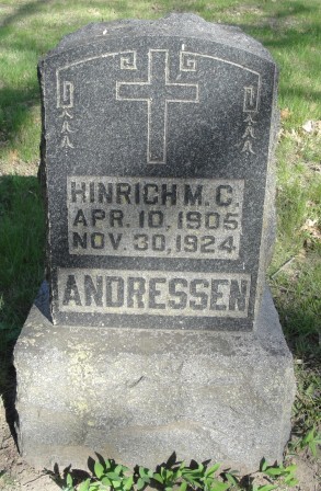 ANDRESSEN, HINRICH M.C. - Emmet County, Iowa | HINRICH M.C. ANDRESSEN 