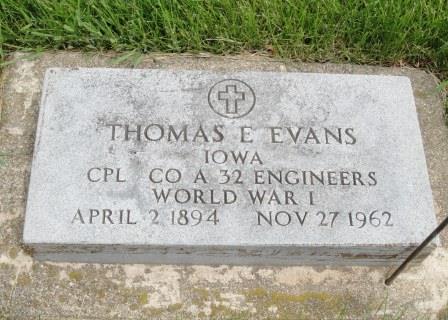EVANS, THOMAS EDWARDS - Emmet County, Iowa | THOMAS EDWARDS EVANS 
