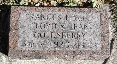 GOLDSBERRY, FRANCES I. - Emmet County, Iowa | FRANCES I. GOLDSBERRY 