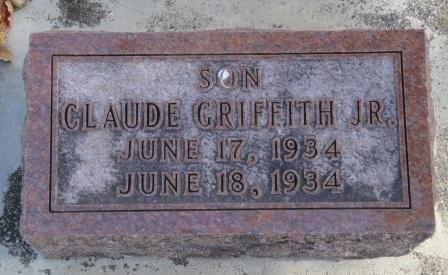 GRIFFITH, CLAUDE JR. - Emmet County, Iowa | CLAUDE JR. GRIFFITH 