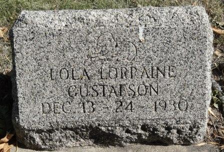 GUSTAFSON, LOLA LORRAINE - Emmet County, Iowa | LOLA LORRAINE GUSTAFSON 