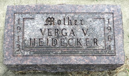 HEIDECKER, VERGA VIOLA - Emmet County, Iowa | VERGA VIOLA HEIDECKER 