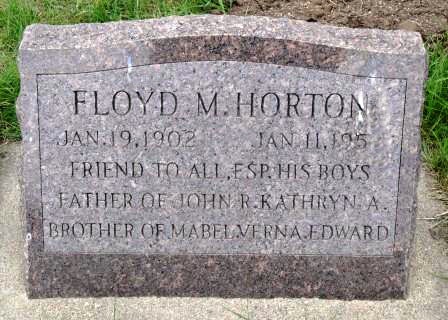 HORTON, FLOYD MELVIN - Emmet County, Iowa | FLOYD MELVIN HORTON 