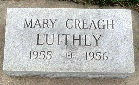 LUITHLY, MARY CREAGH - Emmet County, Iowa | MARY CREAGH LUITHLY 