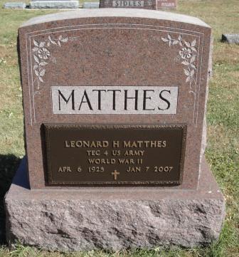 MATTHES, LEONARD H. - Emmet County, Iowa | LEONARD H. MATTHES 