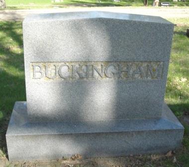BUCKINGHAM, FAMILY MONUMENT - Emmet County, Iowa | FAMILY MONUMENT BUCKINGHAM 