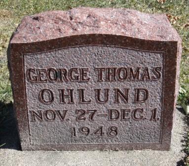 OHLUND, GEORGE THOMAS - Emmet County, Iowa | GEORGE THOMAS OHLUND 