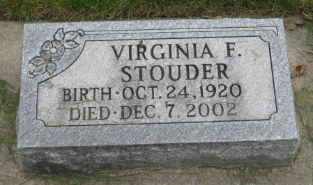 STOUDER, VIRGINIA F. - Emmet County, Iowa | VIRGINIA F. STOUDER 