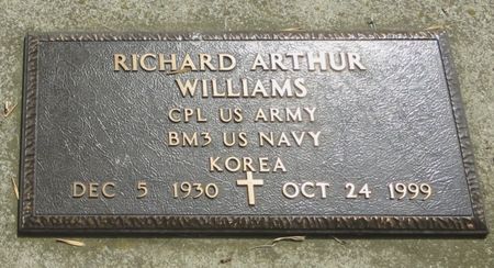 WILLIAMS, RICHARD ARTHUR - Emmet County, Iowa | RICHARD ARTHUR WILLIAMS 