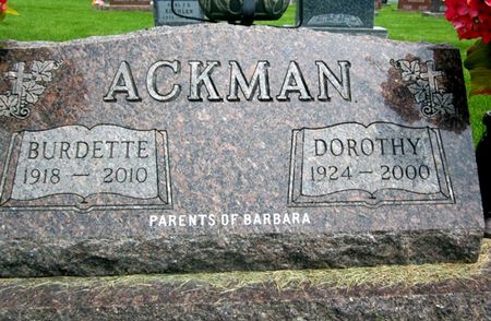 ACKMAN, DOROTHY - Fayette County, Iowa | DOROTHY ACKMAN 