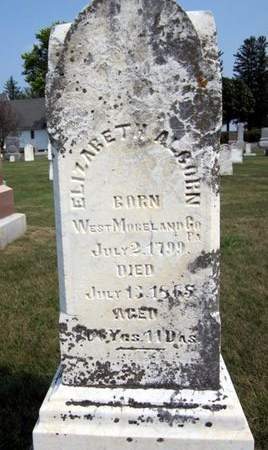 ALCORN, ELIZABETH - Fayette County, Iowa | ELIZABETH ALCORN 