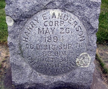 ANDERSON, HARRY E. - Fayette County, Iowa | HARRY E. ANDERSON 