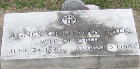 BALK, AGNES - Fayette County, Iowa | AGNES BALK 