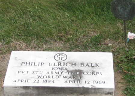 BALK, PHILIP ULRICH - Fayette County, Iowa | PHILIP ULRICH BALK 