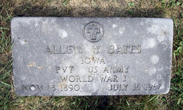 BATES, ALLEN WALTER - Fayette County, Iowa | ALLEN WALTER BATES 