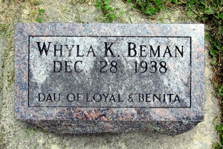 BEMAN, WHYLA K. - Fayette County, Iowa | WHYLA K. BEMAN 
