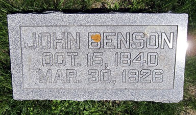 BENSON, JOHN - Fayette County, Iowa | JOHN BENSON 