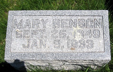 BENSON, MARY - Fayette County, Iowa | MARY BENSON 