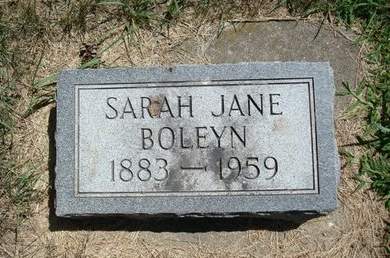 BOLEYN, SARA JANE - Fayette County, Iowa | SARA JANE BOLEYN 