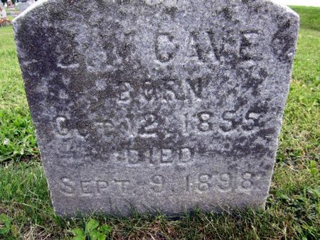 CAVE, JOSEPH WLLIAM - Fayette County, Iowa | JOSEPH WLLIAM CAVE 