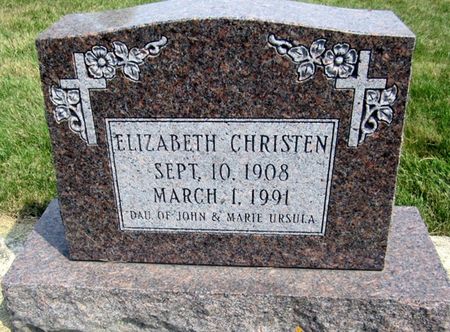 CHRISTEN, ELIZABETH - Fayette County, Iowa | ELIZABETH CHRISTEN 