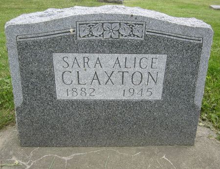CLAXTON, SARA ALICE - Fayette County, Iowa | SARA ALICE CLAXTON 