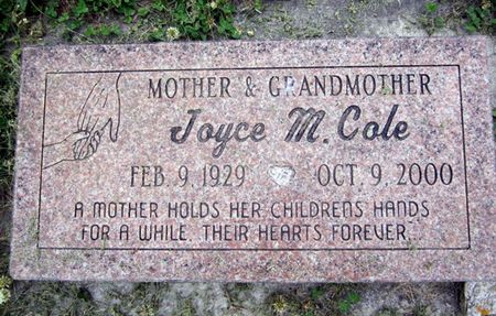 COLE, JOYCE M. - Fayette County, Iowa | JOYCE M. COLE 