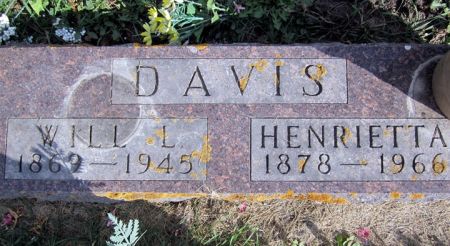DAVIS, HENRIETTA - Fayette County, Iowa | HENRIETTA DAVIS 