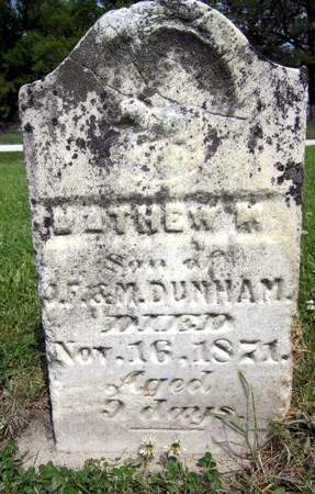 DUNHAM, MATHEW H. - Fayette County, Iowa | MATHEW H. DUNHAM 