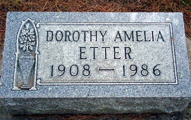 ETTER, DOROTHY AMELIA - Fayette County, Iowa | DOROTHY AMELIA ETTER 
