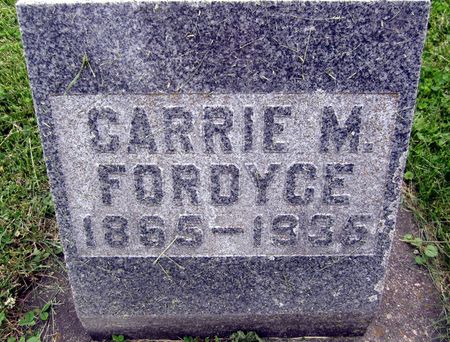 FORDYCE, CARRIE M. - Fayette County, Iowa | CARRIE M. FORDYCE 
