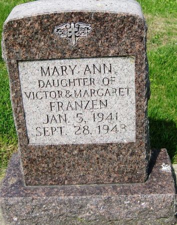 FRANZEN, MARY ANN - Fayette County, Iowa | MARY ANN FRANZEN 