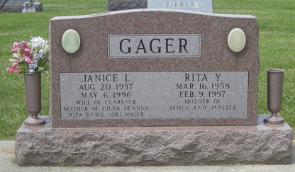 GAGER, RITA  Y. - Fayette County, Iowa | RITA  Y. GAGER 