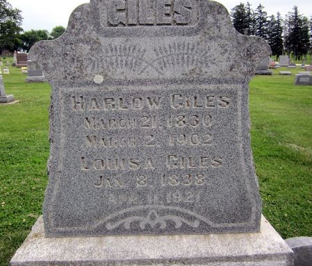 GILES, LOUISA - Fayette County, Iowa | LOUISA GILES 