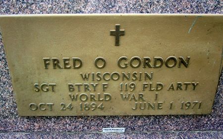 GORDON, FRED O. - Fayette County, Iowa | FRED O. GORDON 