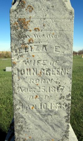 GREENE, ELIZA E. - Fayette County, Iowa | ELIZA E. GREENE 
